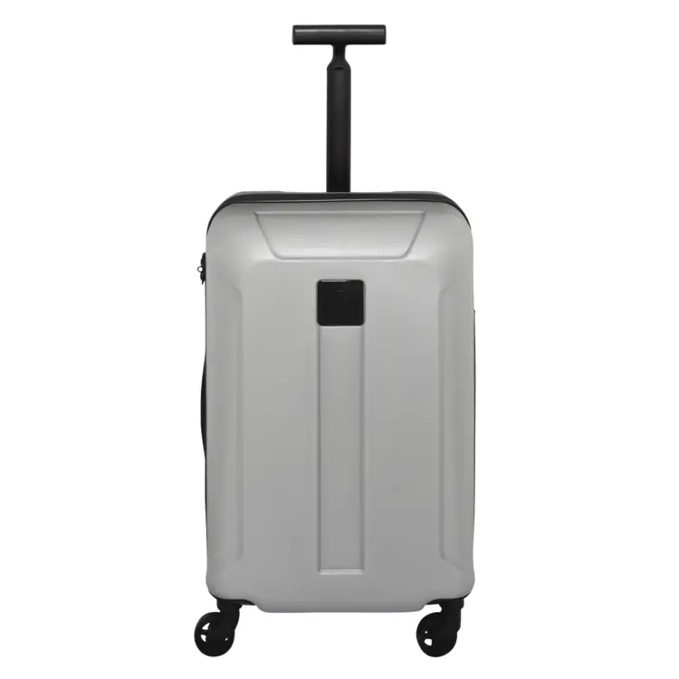 Gray Suitcase with Wheels for Travel