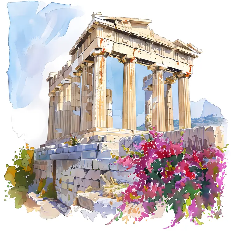 Ancient Parthenon Temple in Greece