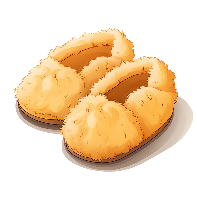 Fuzzy Yellow Slippers for Cozy Home Comfort