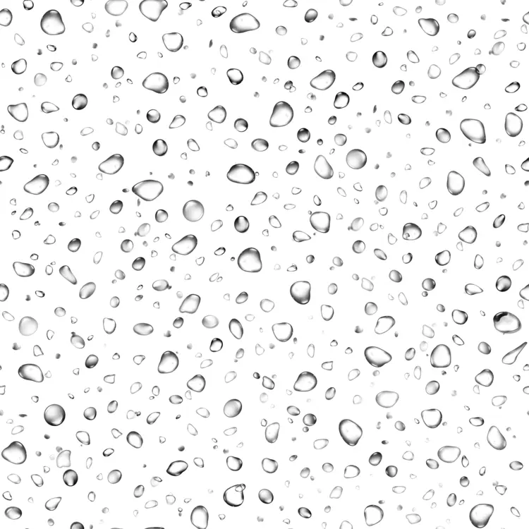Pattern of Transparent Water Droplets