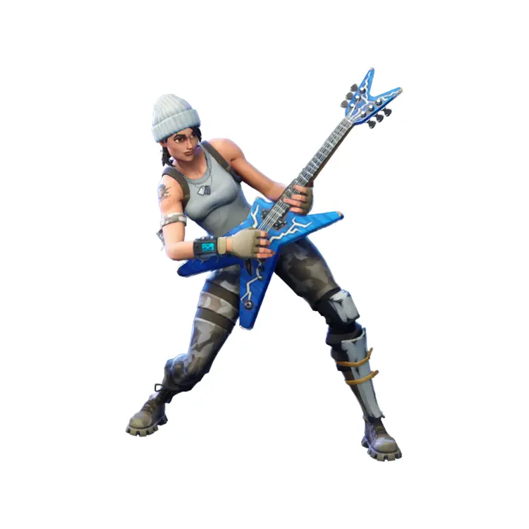 Female Soldier with Guitar in Fortnite