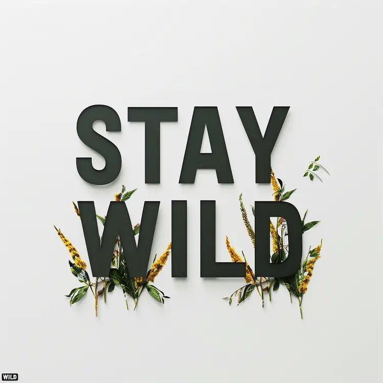 Stay Wild Minimalist Text Art