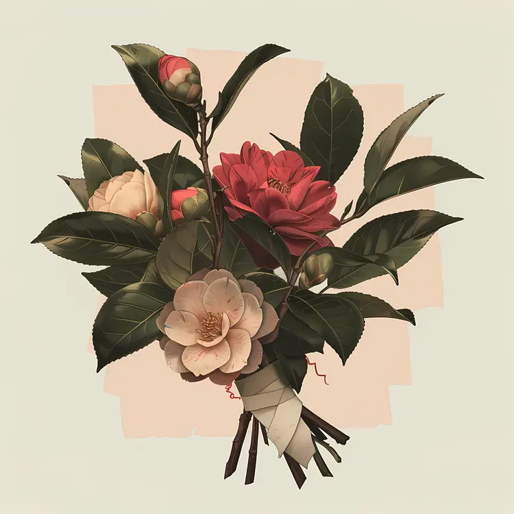 Beautiful Camellia Flower Bouquet