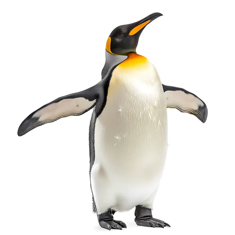 Standing Penguin with Outstretched Wings