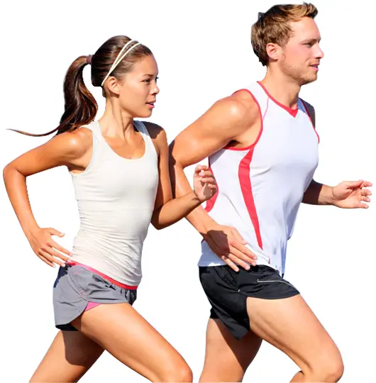 Running Couple in Sportswear
