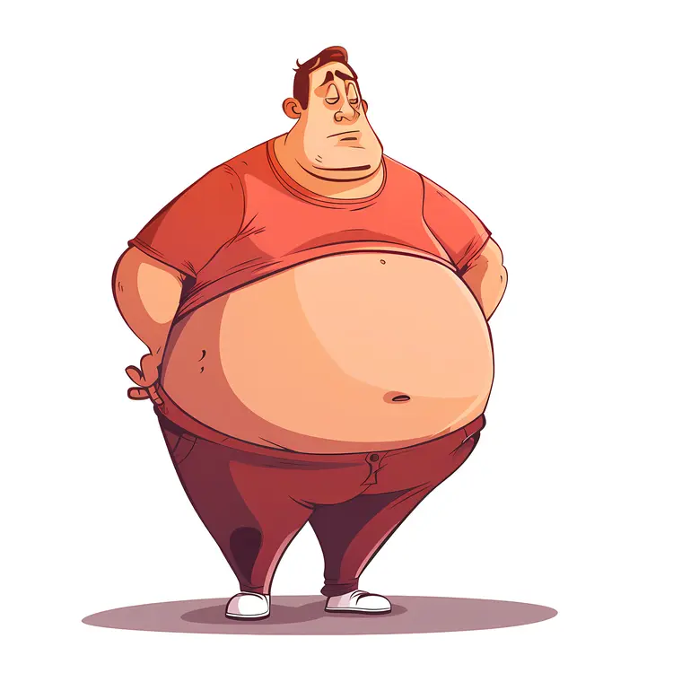 Overweight Man Standing