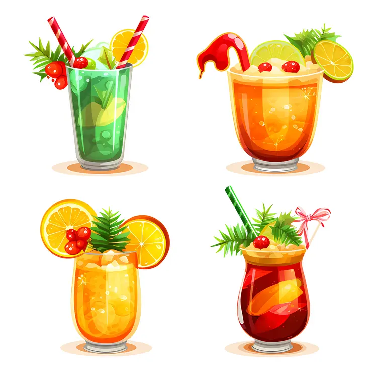 Colorful Tropical Drinks