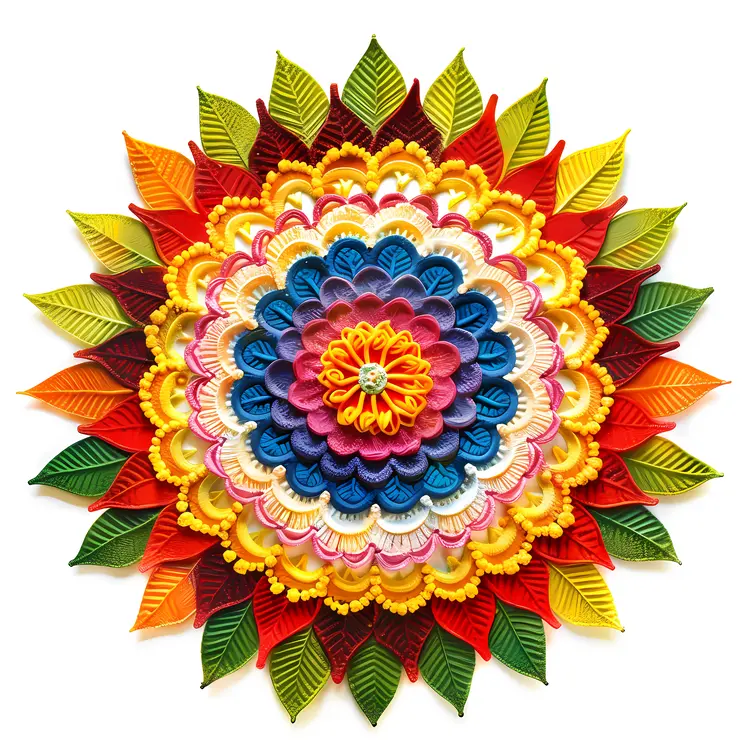Colorful Floral Mandala Design