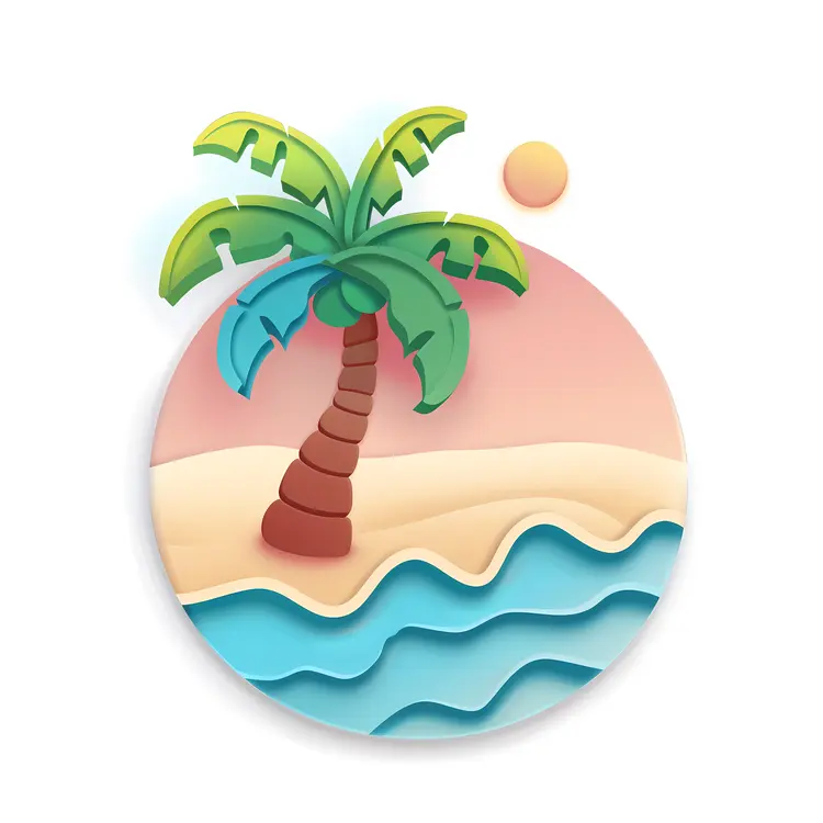 Palm Tree on a Beach