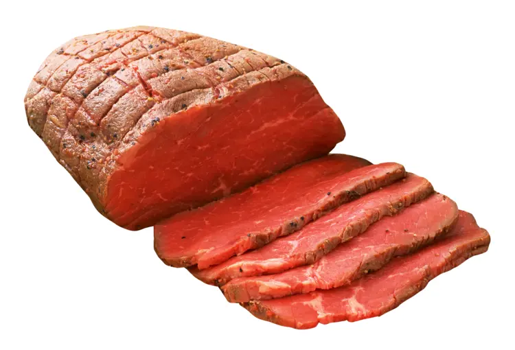 Sliced Beef on Display