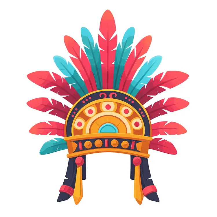 Colorful Aztec Headdress