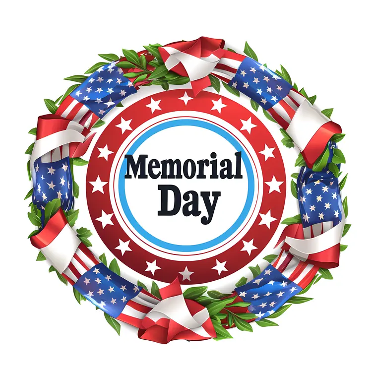 Patriotic Memorial Day Wreath