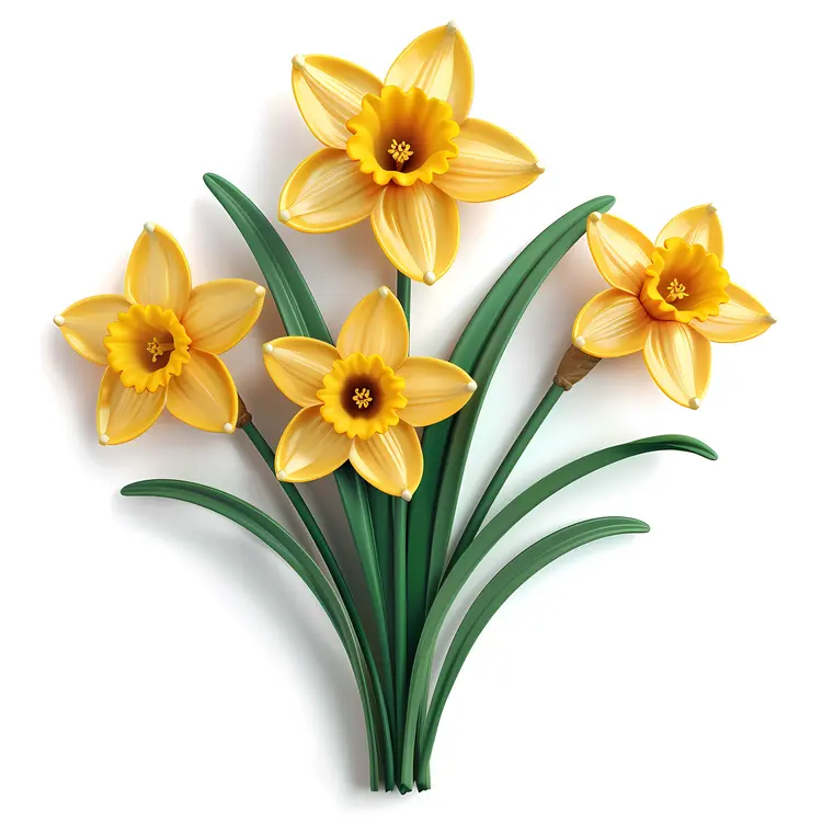 Bunch of Yellow Daffodils