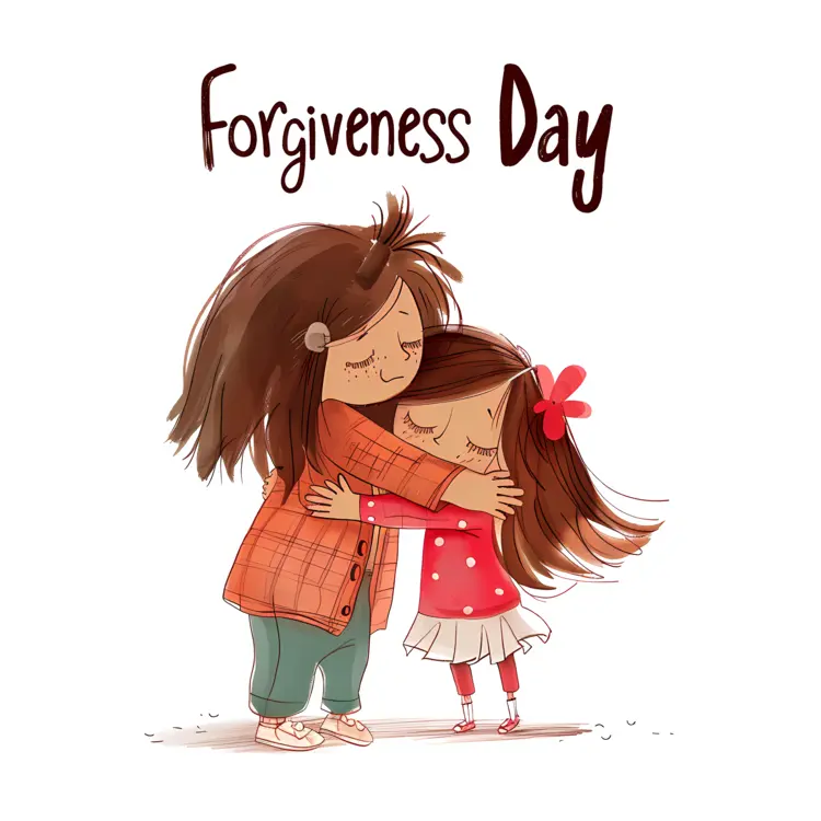 Children Hugging for Forgiveness Day