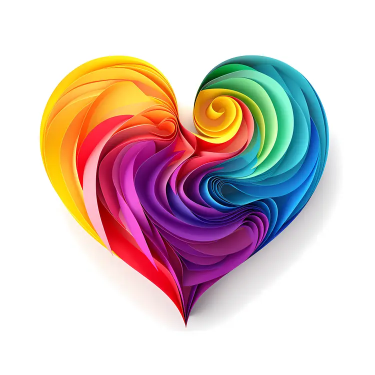 Colorful Rainbow Heart