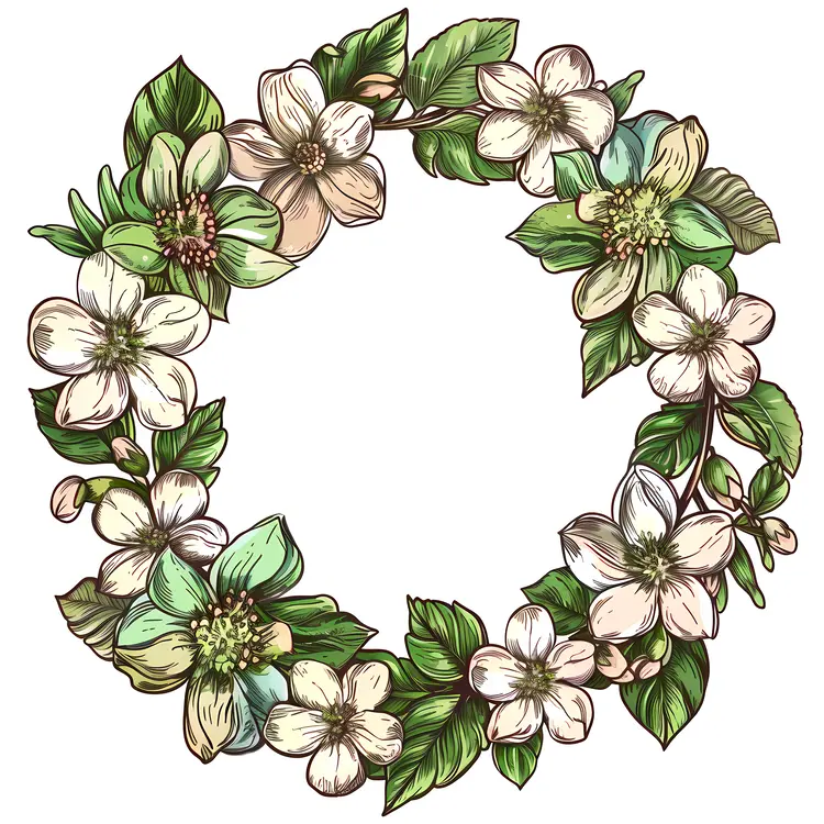 Vintage Floral Wreath