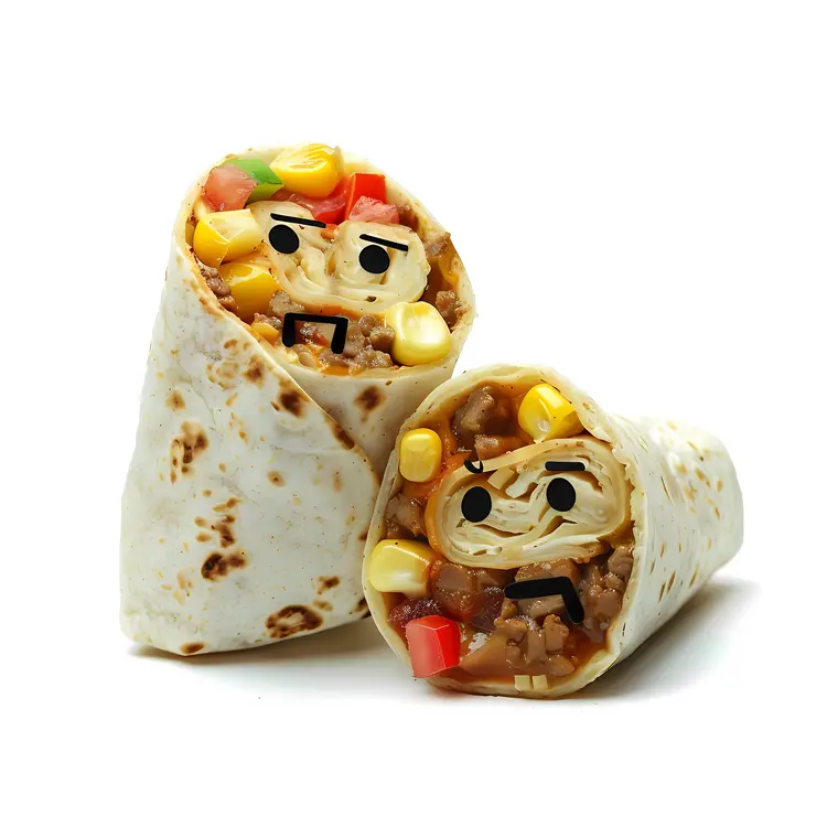 Cute Burritos with Faces
