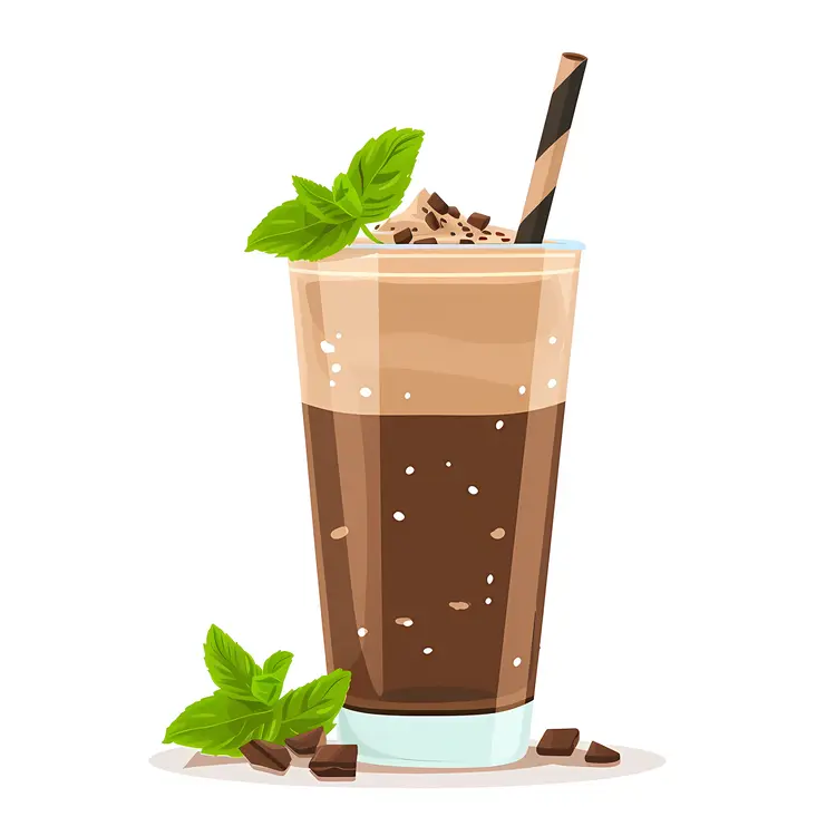 Chocolate Milkshake with Mint