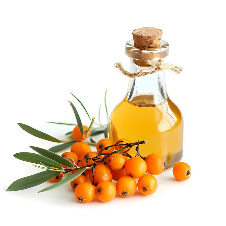 Orange Berries with Oil Bottle