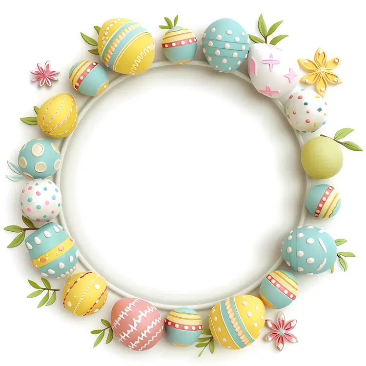 Pastel Easter Egg Wreath Decoration