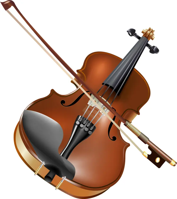 Violin with Bow in Play Position