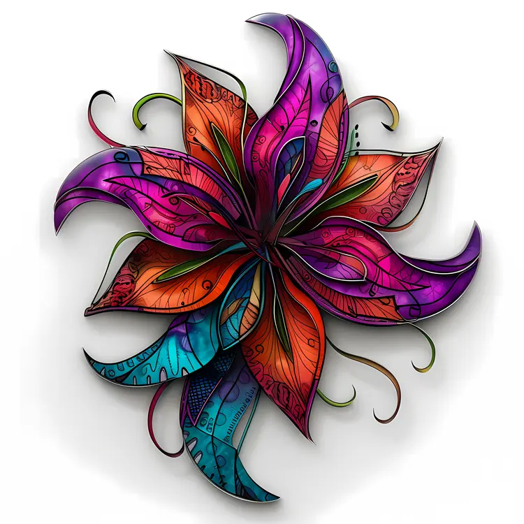 Colorful Decorative Floral Art