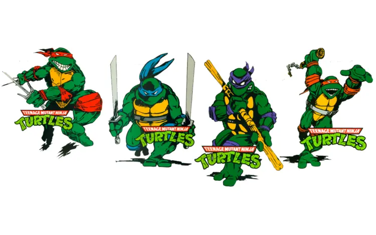 Green Cartoon Characters with Weapons