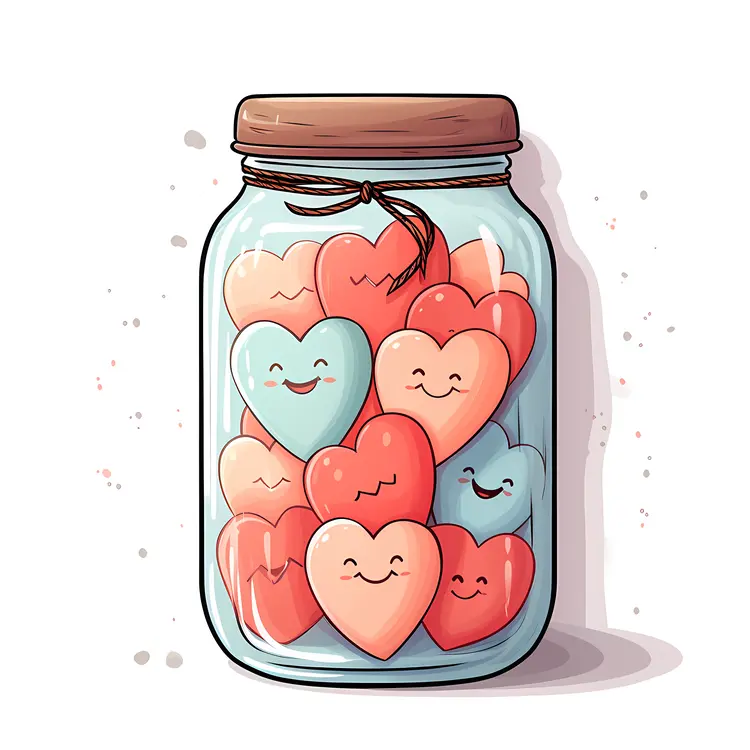 Jar of Heart Candies