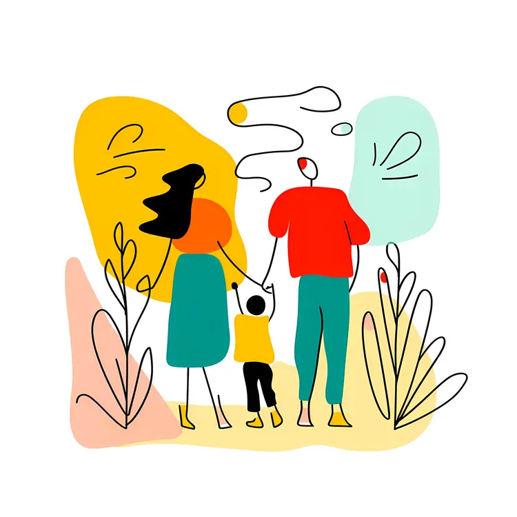 Colorful Family Illustration