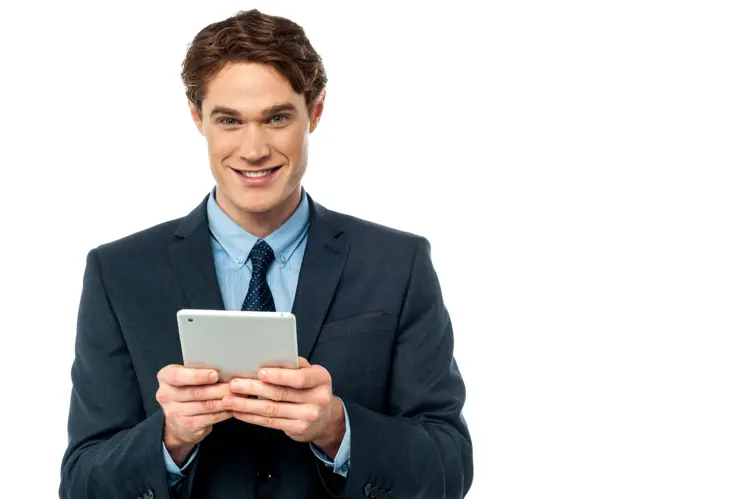Businessman Holding Tablet