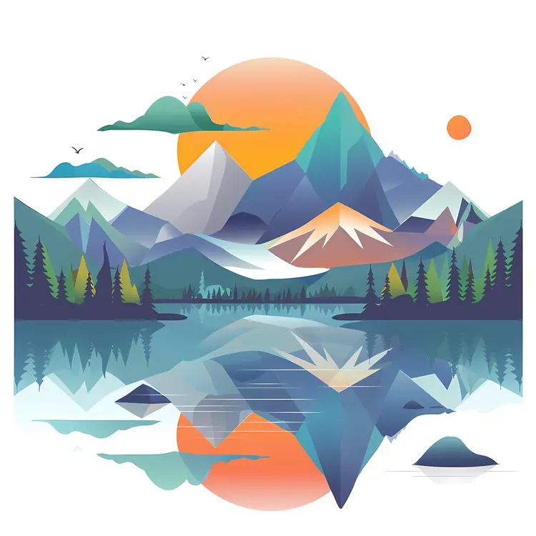 Colorful Mountain Landscape
