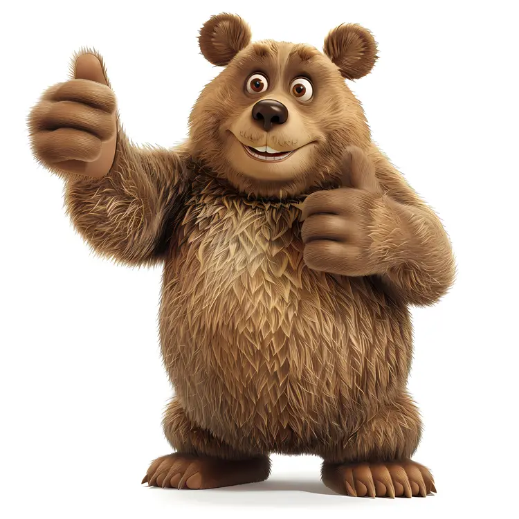Brown Bear Giving Thumbs Up
