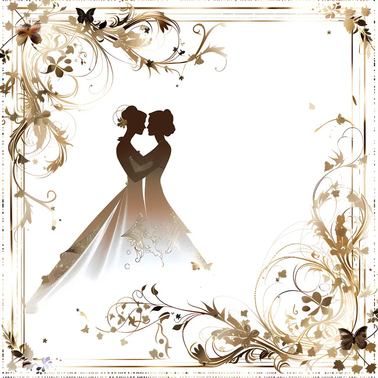 Elegant Silhouette of a Couple