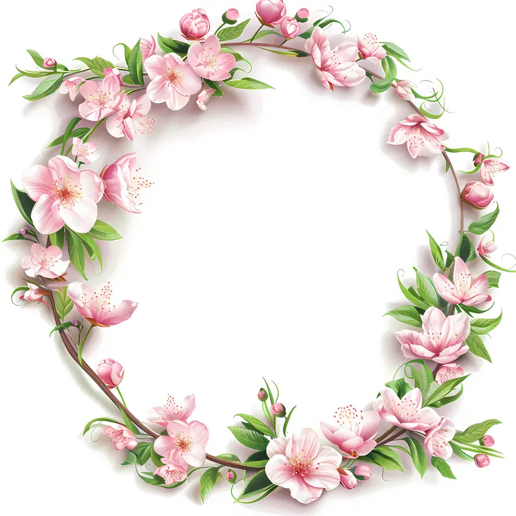 Pink Floral Wreath for Spring