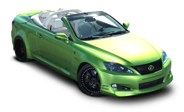 Luxury Green Lexus Convertible Car