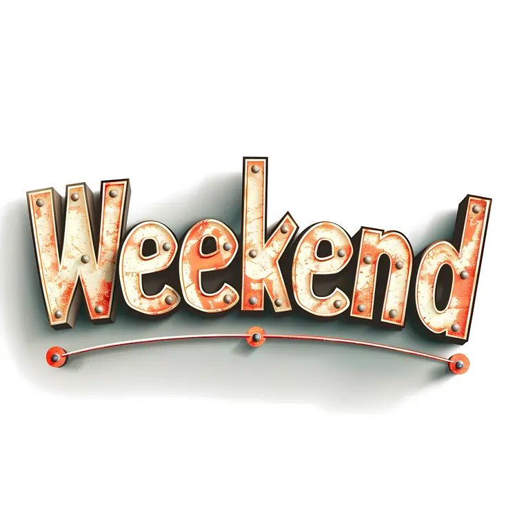 Weekend Sign Typography