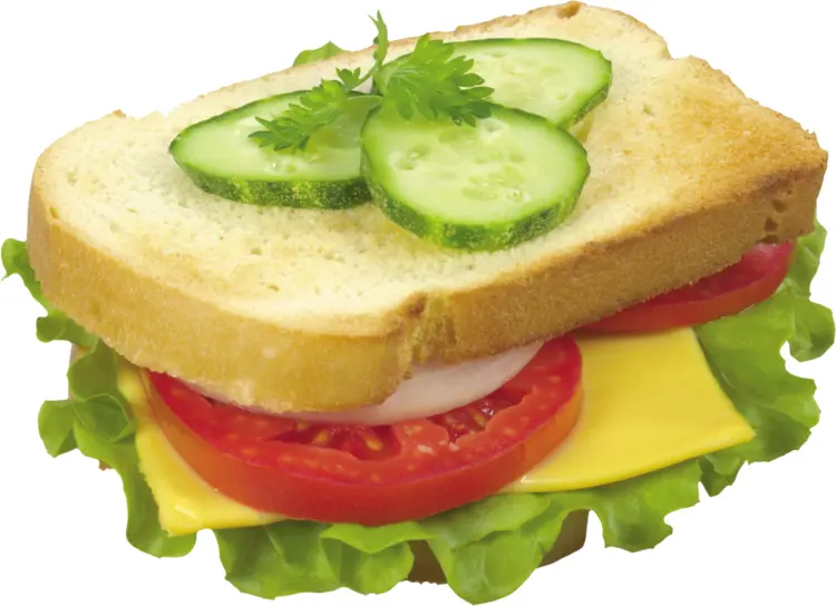 Vegetable Sandwich with Cucumber and Tomato