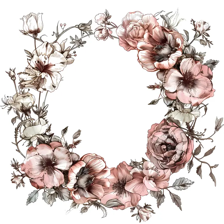 Elegant Floral Wreath Design