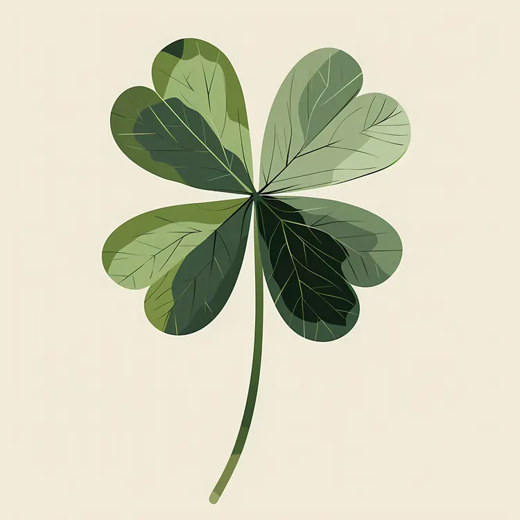 Green Four-Leaf Clover
