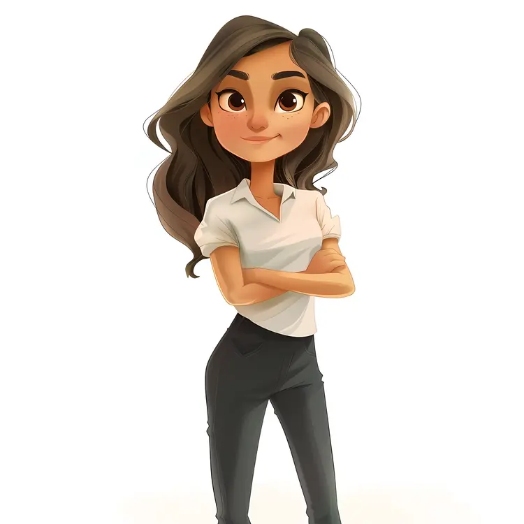 Confident Young Woman with Arms Crossed