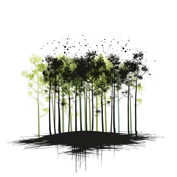 Silhouette of Forest