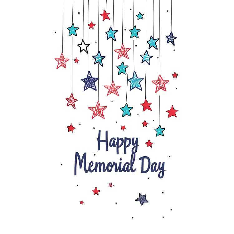 Happy Memorial Day with Stars