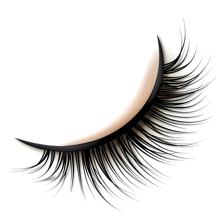 Curved Eyelash Illustration