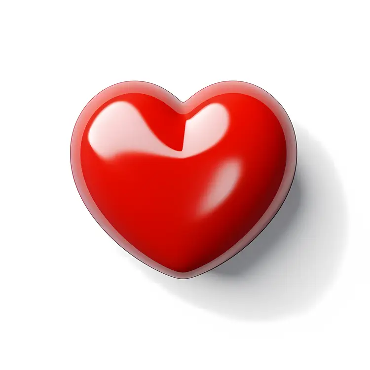Red Heart Button for Valentine's Day