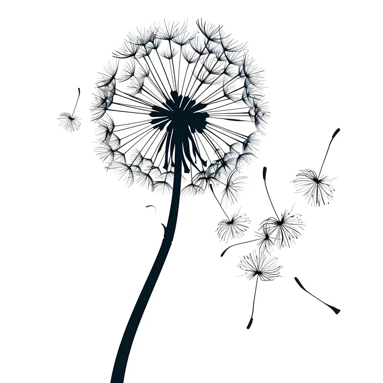Dandelion Silhouette