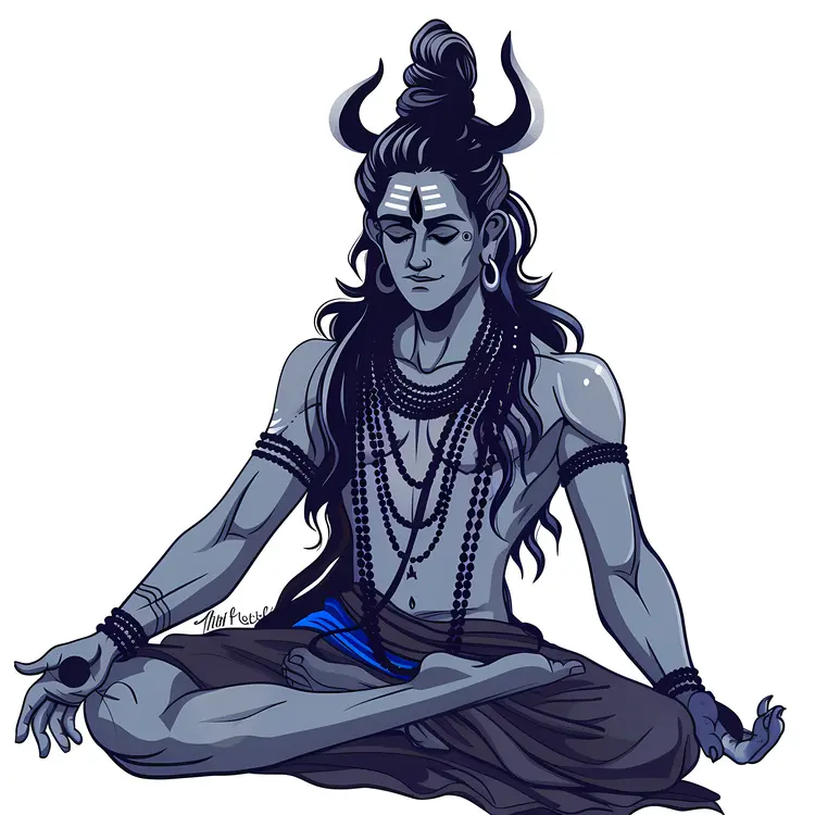 Meditating Figure in Calm State