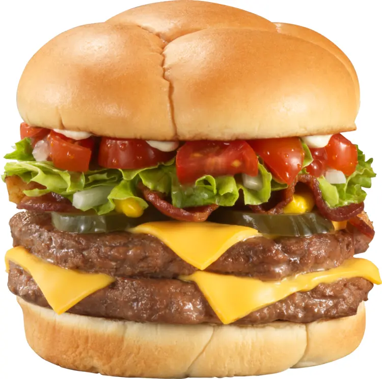Delicious Double Cheeseburger with Fresh Vegetables