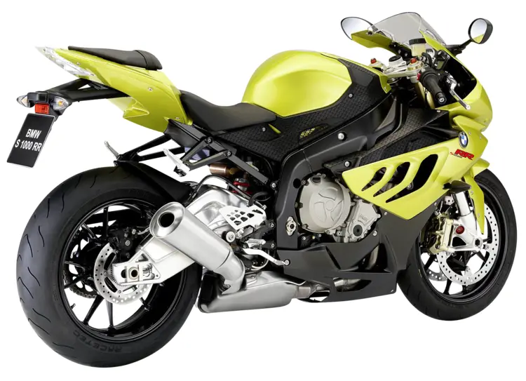Green Sport Motorcycle for High-Speed Racing