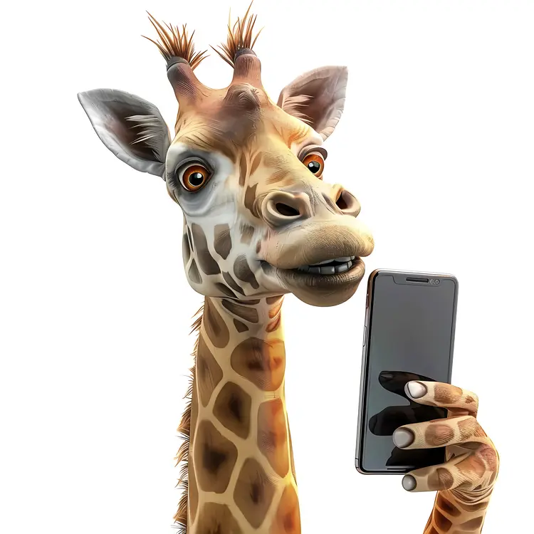 Giraffe Taking a Selfie
