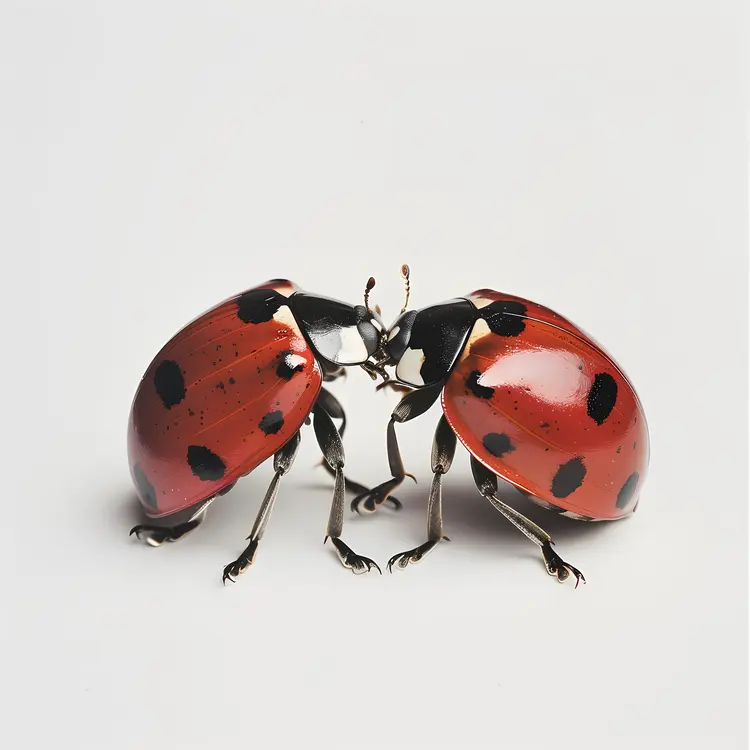 Two Ladybugs Facing Each Other